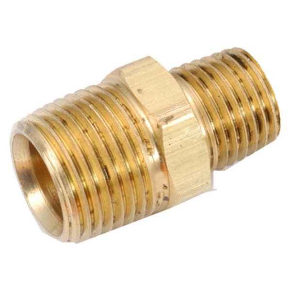 Anderson Metals Anderson Metals 756123-1208 .75 x .5 in. Brass Hex Reducing Nipple 154299 - main